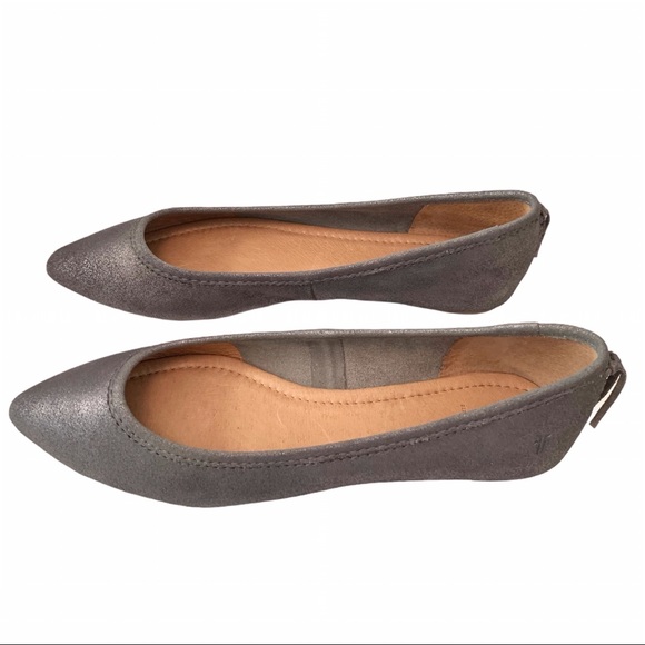 Frye 7.5 Regina Ballet Flats Metallic NEW No Box - Picture 4 of 8
